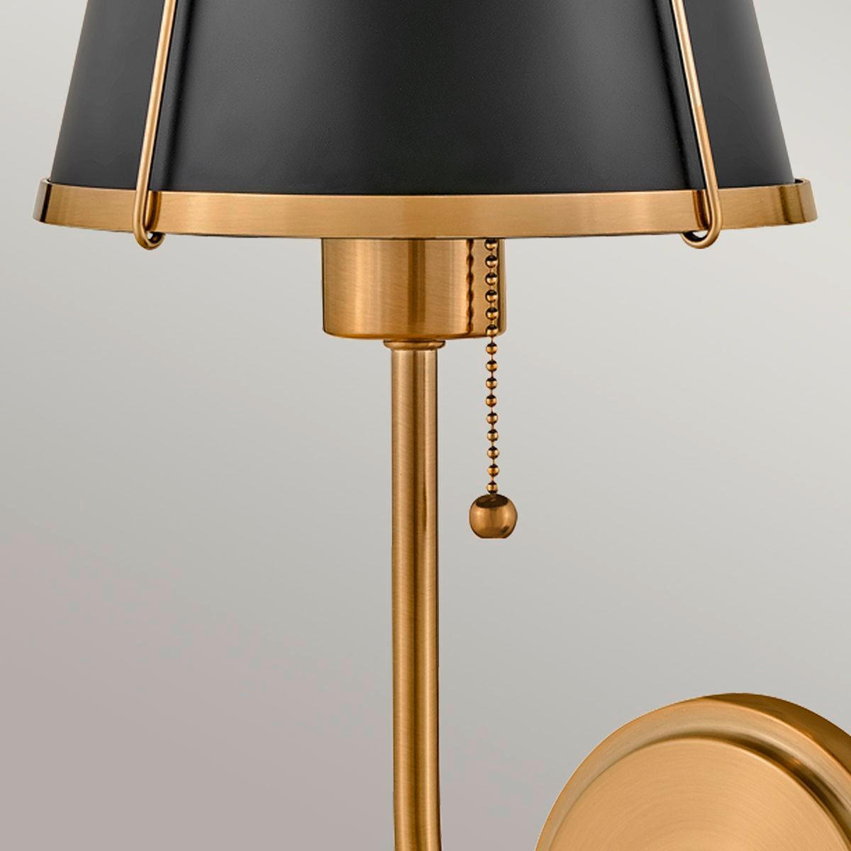 WANDLEUCHTE - Goldfarben/Schwarz, Konventionell, Metall (40/18,4/22,2cm)