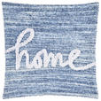 KISSENHÜLLE HOME 45/45 cm  - Blau/Creme, Textil (45/45cm) - Novel
