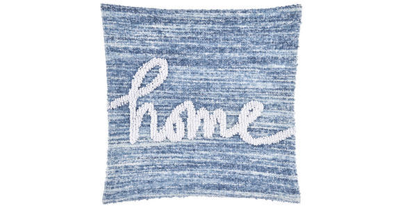 KISSENHÜLLE HOME 45/45 cm  - Blau/Creme, Textil (45/45cm) - Novel