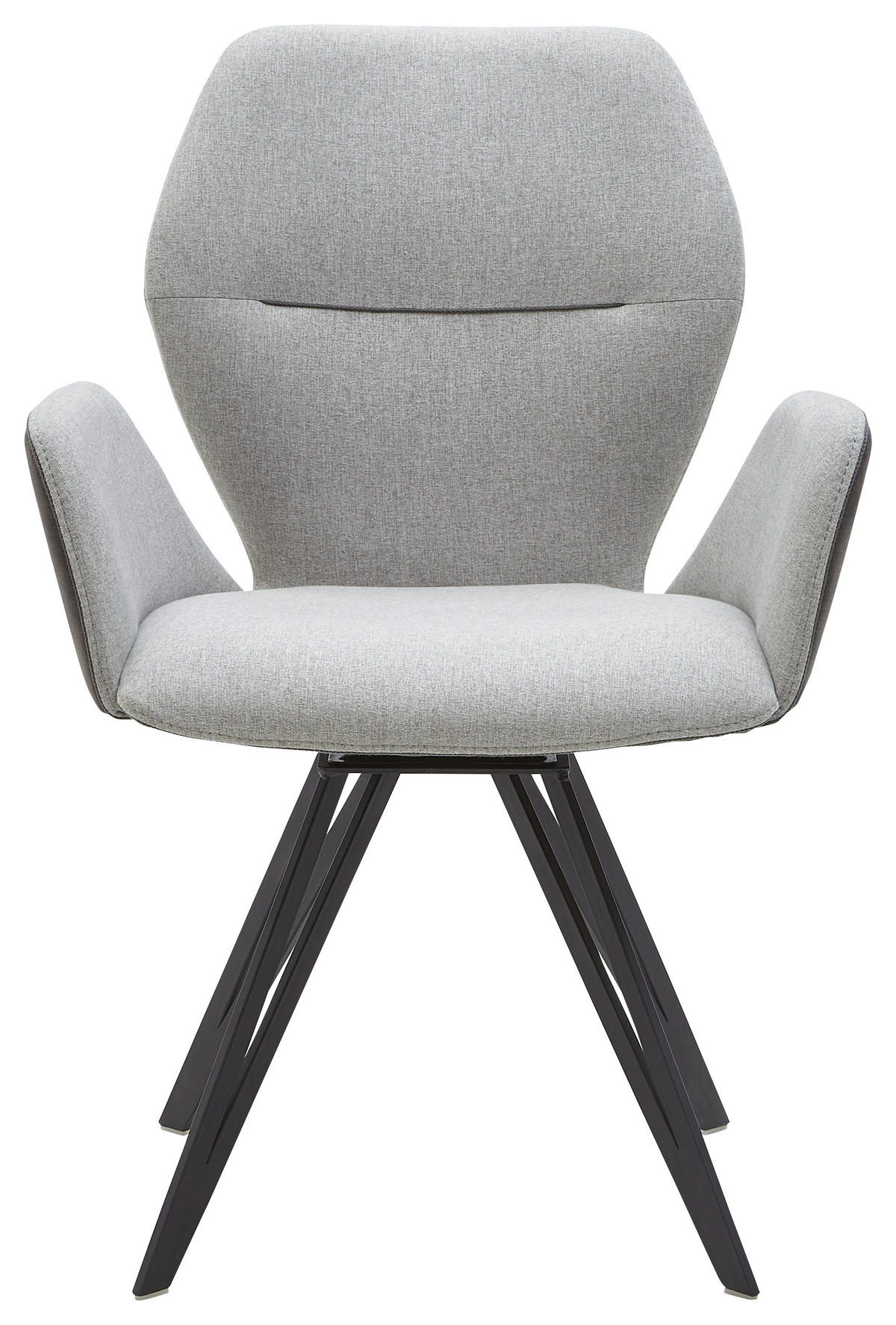 ARMLEHNSTUHL  in Eisen Webstoff, Mikrofaser  - Anthrazit/Silberfarben, Design, Textil/Metall (62/91/59cm) - Valnatura