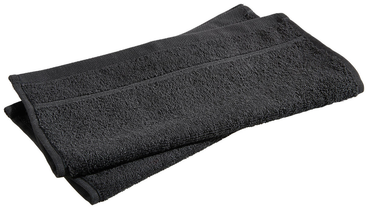 SEIFTUCHSET MAKI Schwarz 30/30 cm  - Schwarz, Basics, Textil (30/30cm) - Bio:Vio