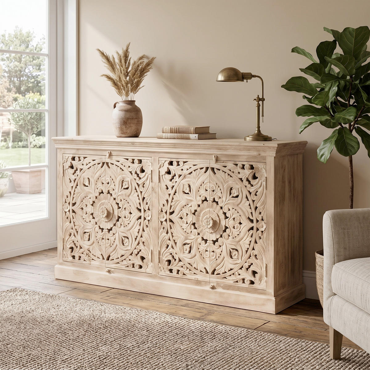 SIDEBOARD  180/90/45 cm  - Naturfarben, Design, Holz (180/90/45cm) - MID.YOU