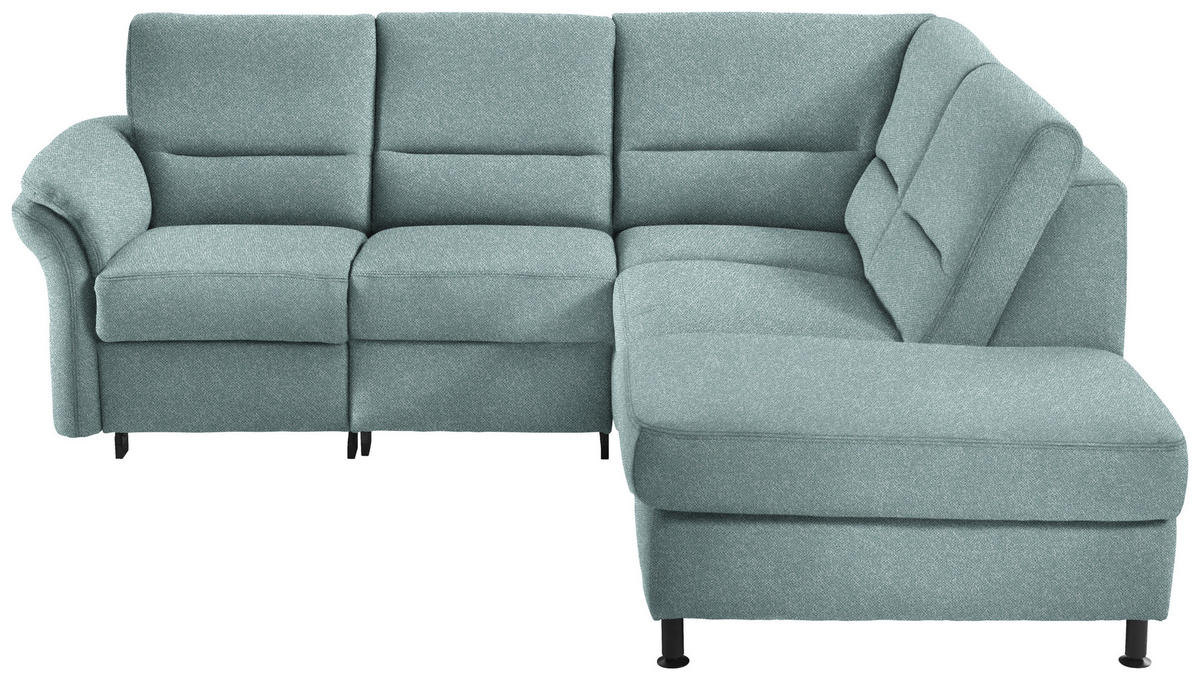 HÖRNSOFFA i flatväv ljusblå  - ljusblå/svart, Modern, metall/textil (227/203cm) - Beldomo System
