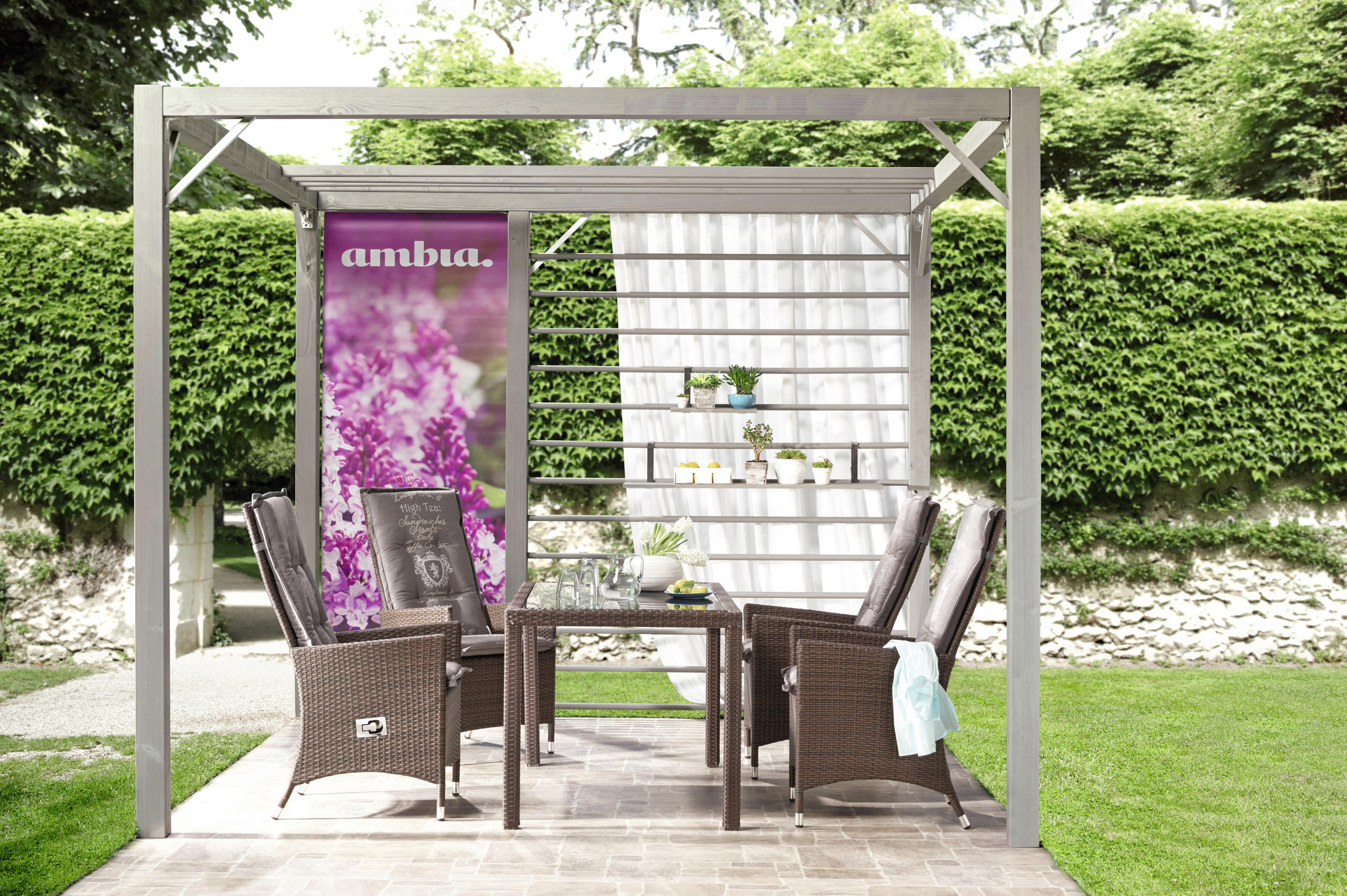 SESSELAUFLAGE Schriftzug  - Anthrazit, Design, Textil (50/7/120cm)