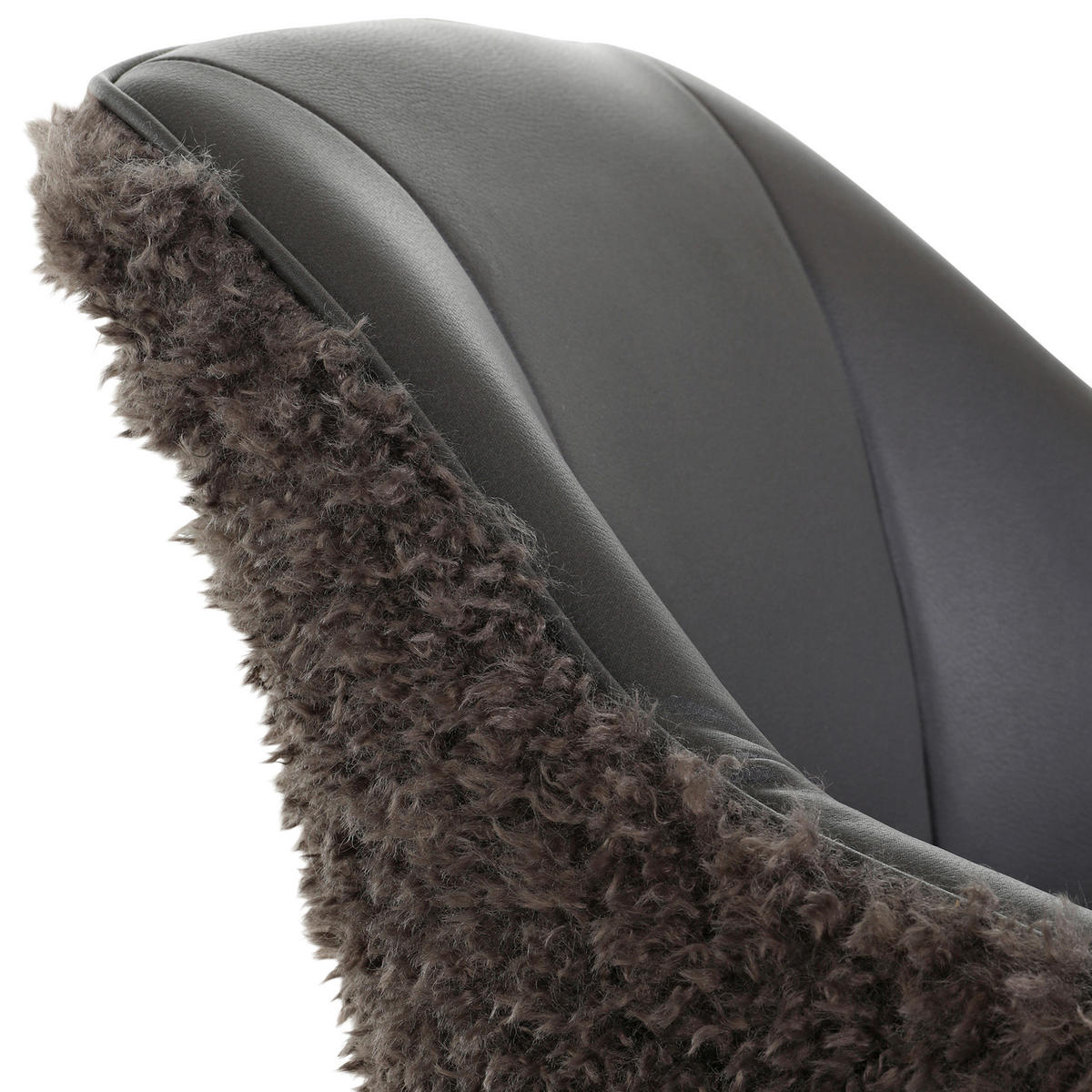 ŽIDLE S PODRUČKAMI, vzhled kůže, plyš, hnědá - přírodní barvy/hnědá, Trend, dřevo/textil (60/83/65cm) - Landscape