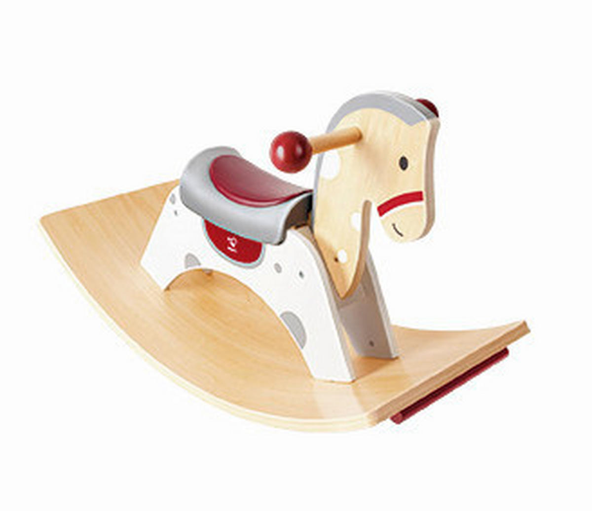 SCHAUKELPFERD - Buchefarben/Rot, Basics, Holz/Holzwerkstoff (70/41,8/30cm) - Hape