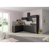 ECKKÜCHE 200/270 cm  in Anthrazit  - Edelstahlfarben/Eichefarben, Basics, Holzwerkstoff/Metall (200/270cm) - Optifit