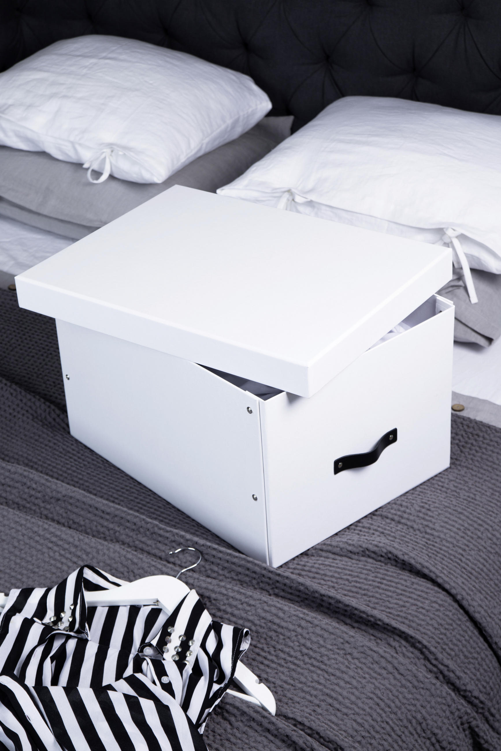 AUFBEWAHRUNGSBOX - Weiß, Basics, Karton/Papier (38/28.5/50.5cm)