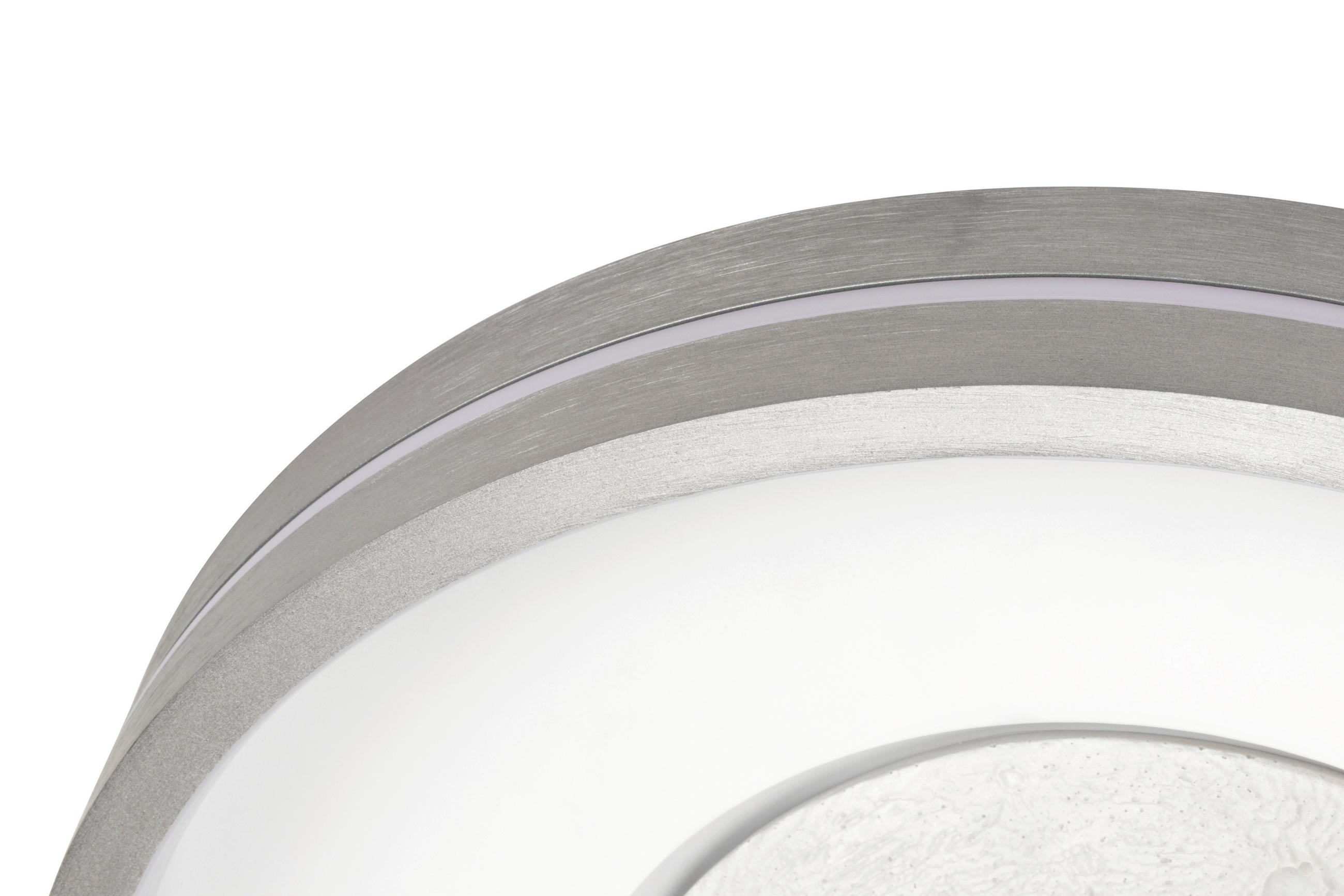 LED-DECKENLEUCHTE Bakersfield 38/8,5 cm   - Grau, Design, Metall (38/8,5cm) - Novel