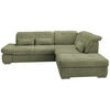 ECKSOFA Grün Chenille  - Chromfarben/Grün, Design, Textil/Metall (280/254cm) - Livetastic
