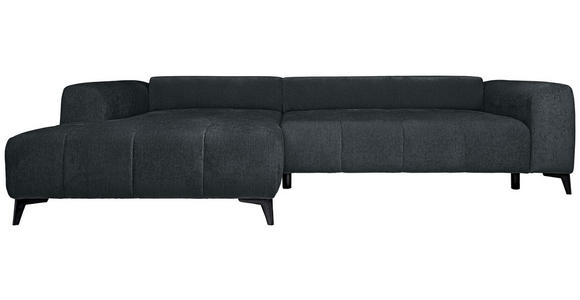 ECKSOFA  in Chenille Dunkelgrau  222/279 cm  - Dunkelgrau/Schwarz, KONVENTIONELL, Kunststoff/Textil (222/279cm) - Hom`in