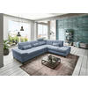 ECKSOFA Hellblau Webstoff  - Chromfarben/Hellblau, Design, Textil/Metall (319/260cm) - Beldomo Style