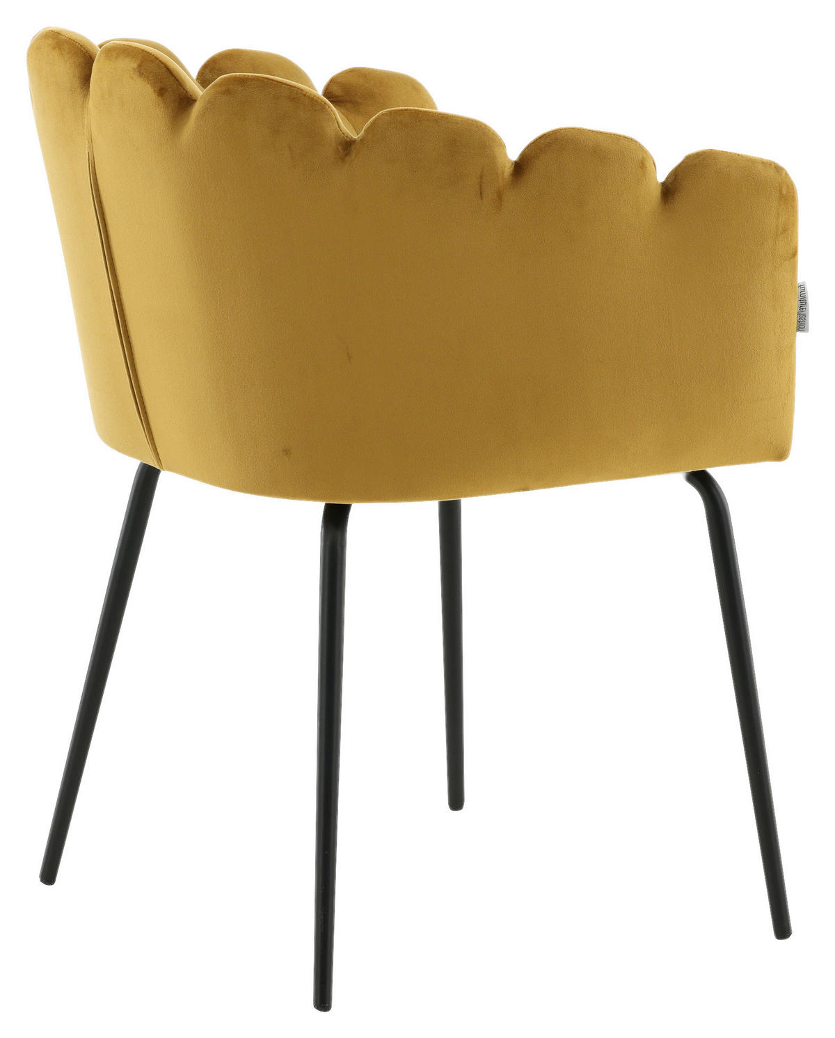 STUHL Samt Gelb  - Gelb, Design, Textil/Metall (61/76.56/54cm) - Livetastic
