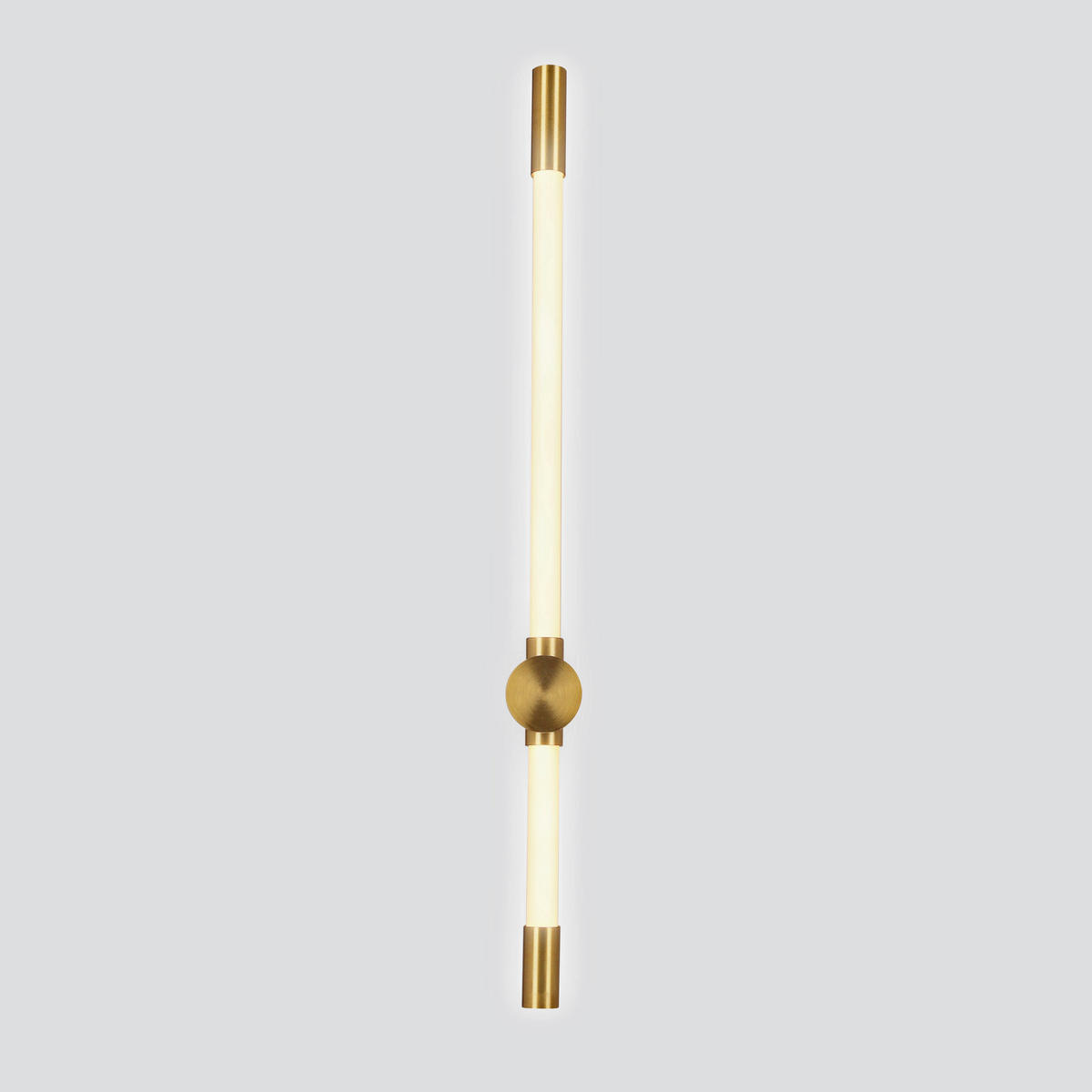 LED-WANDLEUCHTE 60.5/9/5 cm   - Messingfarben/Weiß, KONVENTIONELL, Kunststoff/Metall (60.5/9/5cm)
