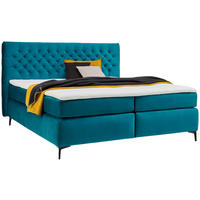 BOXSPRINGBETT 160/200 cm  in Türkis  - Türkis/Schwarz, Design, Holzwerkstoff/Textil (160/200cm) - Esposa