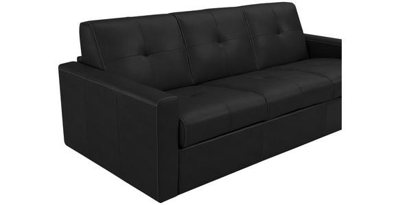 SCHLAFSOFA Bard in Echtleder Schwarz  - Schwarz, KONVENTIONELL, Leder/Kunststoff (206/81/96cm) - Novel