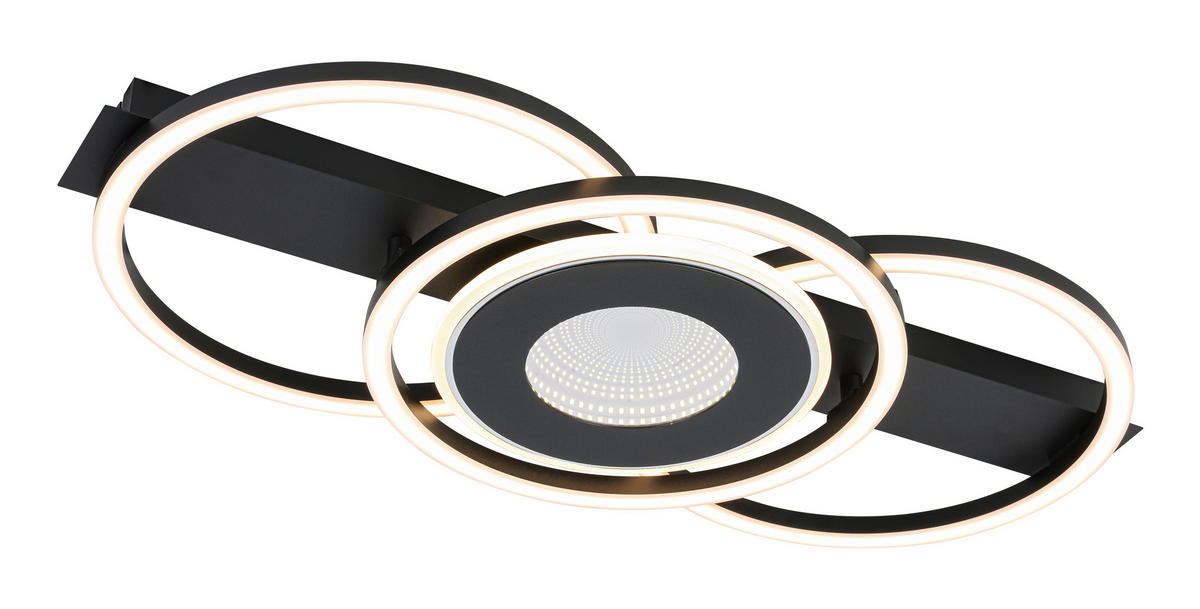 Plafonieră Cu Led 30 W    60/28/6,5 cm  - negru, Basics, plastic/metal (60/28/6,5cm) - Boxxx