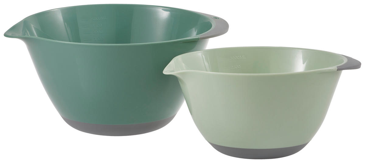 RÜHRSCHÜSSEL  - Grau/Mintgrün, Basics, Kunststoff (24/13,5cm) - Homeware Profession.