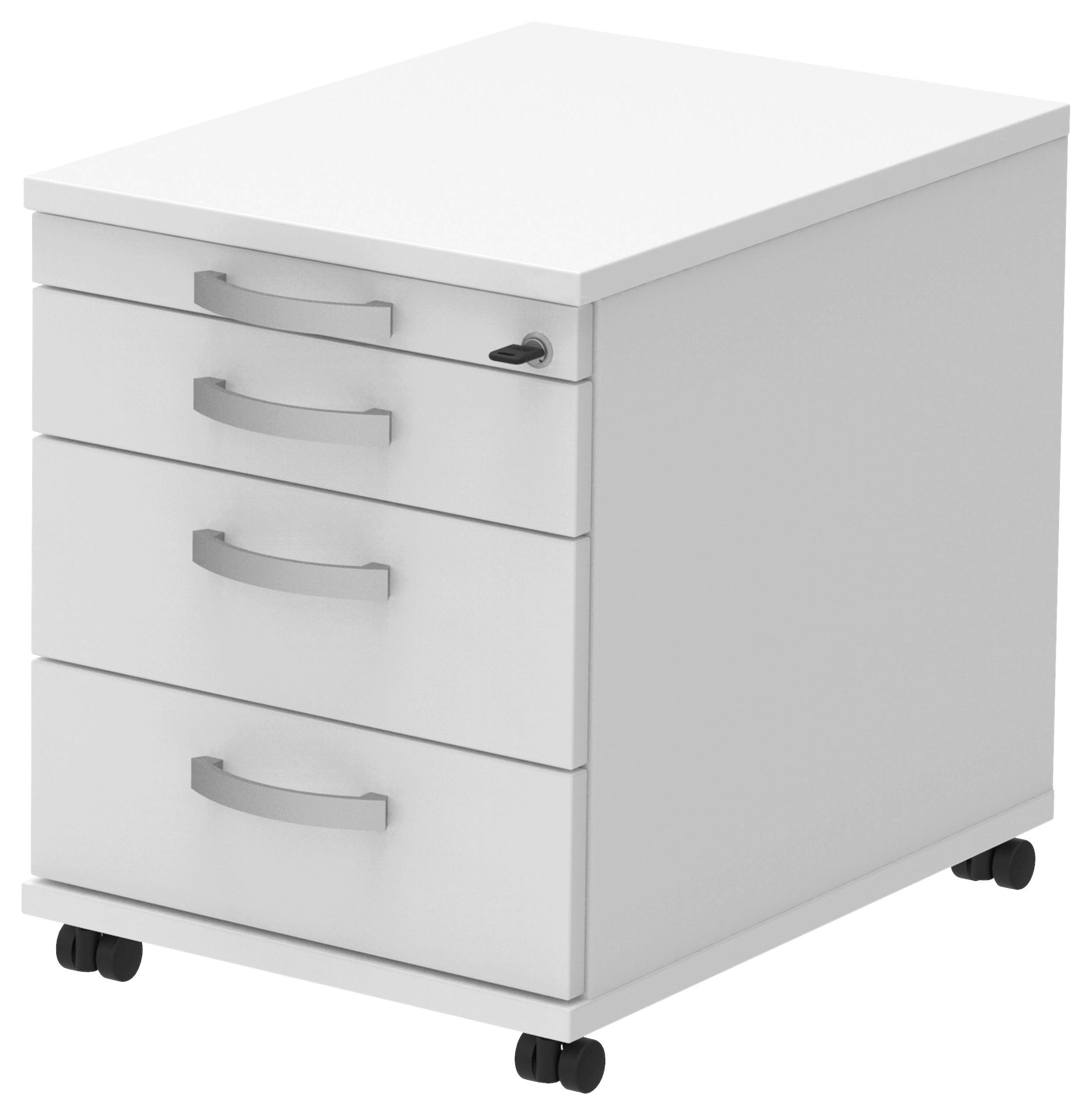 Thumbnail - Moderano Rollcontainer, Weiß, Alu, Metall, 4 Schubladen, 42.7x54.4x60 cm, Made in Germany, Typenauswahl, Beimöbel erhält...