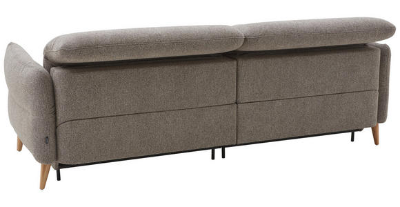 2-SITZER-SOFA in Webstoff Greige  - Eiche Bianco/Greige, Design, Holz/Textil (234-262/84/112cm) - Dieter Knoll