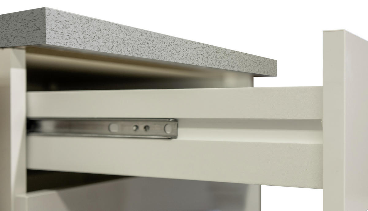 SCHUBKASTENUNTERSCHRANK 50/85/50 cm  in Weiß  - Hellgrau/Weiß, KONVENTIONELL, Holzwerkstoff/Kunststoff (50/85/50cm) - FlexWell