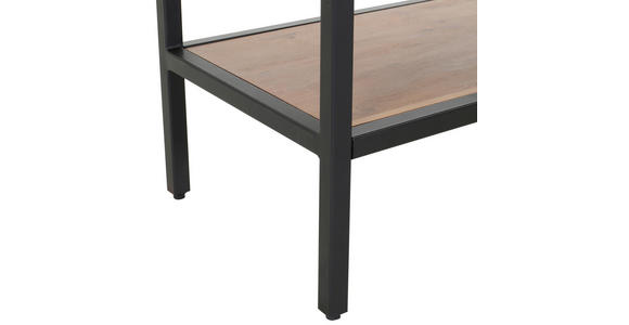 HIGHBOARD  in 100/160/43 cm  - Schwarz/Braun, LIFESTYLE, Glas/Holz (100/160/43cm) - Landscape