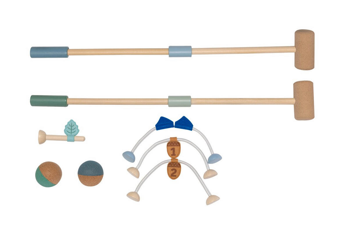 KINDERGOLFTROLLEY Korko  - Cognac/Hellgrün, Basics, Holz/Holzwerkstoff (0,60kg)