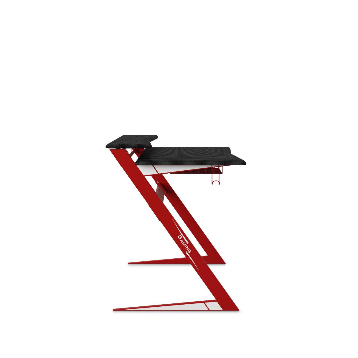 GAMINGTISCH Schwarz  - Rot/Schwarz, Design, Holzwerkstoff/Metall (137/83/68cm) - MID.YOU