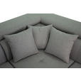 ECKSOFA in Webstoff Hellgrau  - Silberfarben/Hellgrau, Design, Textil/Metall (257/226cm) - Xora