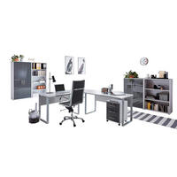 BÜRO - Anthrazit Hochglanz/Grau, MODERN, Holzwerkstoff - MID.YOU