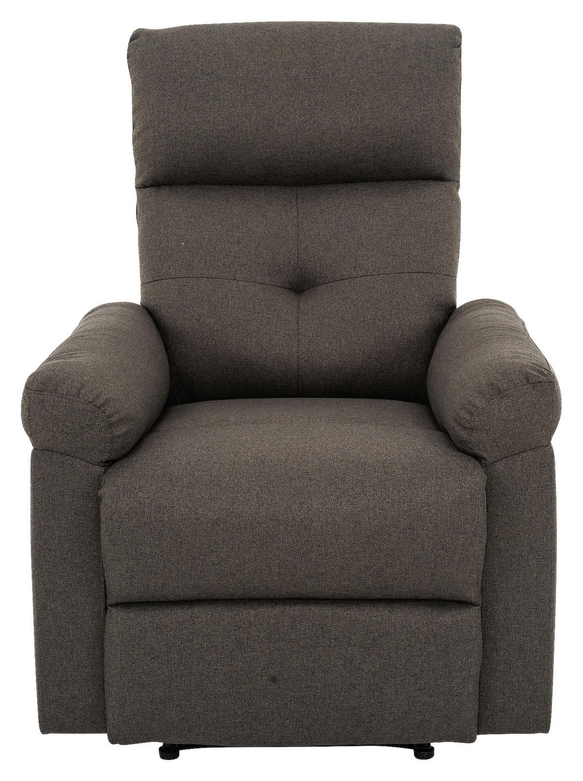 SITZGARNITUR Webstoff Graubraun  - Graubraun/Schwarz, KONVENTIONELL, Kunststoff/Textil - P & B