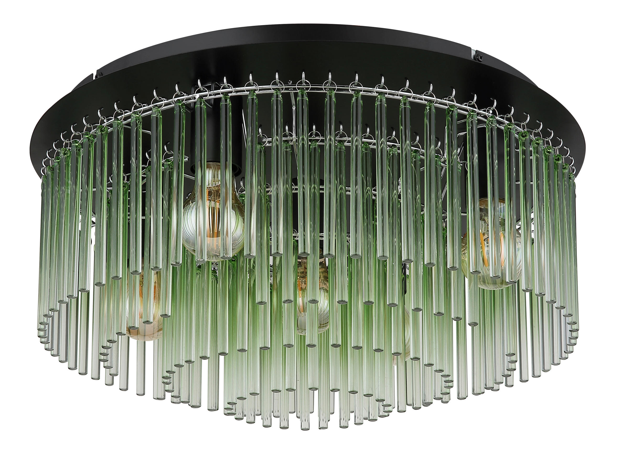 DECKENLEUCHTE  50/25 cm    - Klar/Chromfarben, LIFESTYLE, Glas/Metall (50/25cm) - Globo