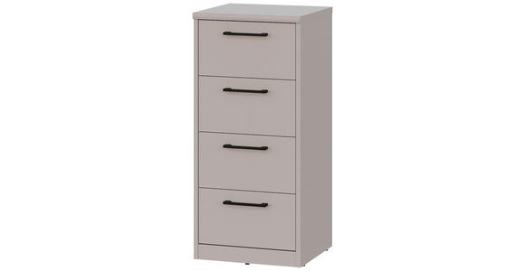 KOMMODE  in 38/84/36 cm  - Kaschmir/Schwarz, Basics, Holzwerkstoff/Kunststoff (38/84/36cm) - Xora