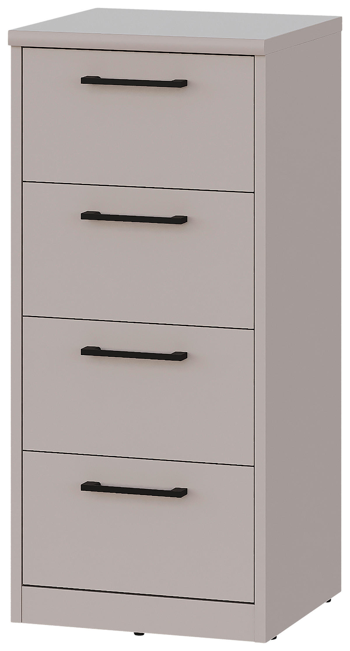 KOMMODE  in 38/84/36 cm  - Kaschmir/Schwarz, Basics, Holzwerkstoff/Kunststoff (38/84/36cm) - Xora