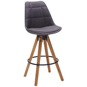 BAROVÁ ŽIDLE, barvy dubu, tmavě šedá - barvy dubu/černá, Design, kov/dřevo (49/113,5/56cm) - Carryhome
