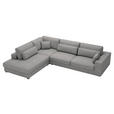 ECKSOFA Grau Cord  - Schwarz/Grau, KONVENTIONELL, Kunststoff/Textil (250/314cm) - Carryhome