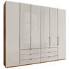 DREHTÜRENSCHRANK  in Champagner, Eiche Bianco  - Schieferfarben/Eiche Bianco, KONVENTIONELL, Glas/Holzwerkstoff (250/236/58cm) - Dieter Knoll