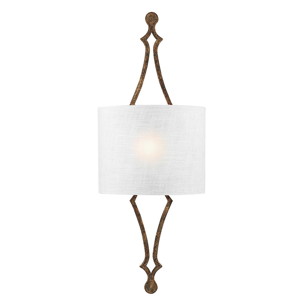 WANDLEUCHTE - Goldfarben, Konventionell, Glas/Metall (29.2/77.8/11.7cm) - Elstead Lighting