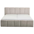 POLSTERBETT 180/200 cm  in Grau  - Schwarz/Grau, Design, Holz/Textil (180/200cm) - Xora