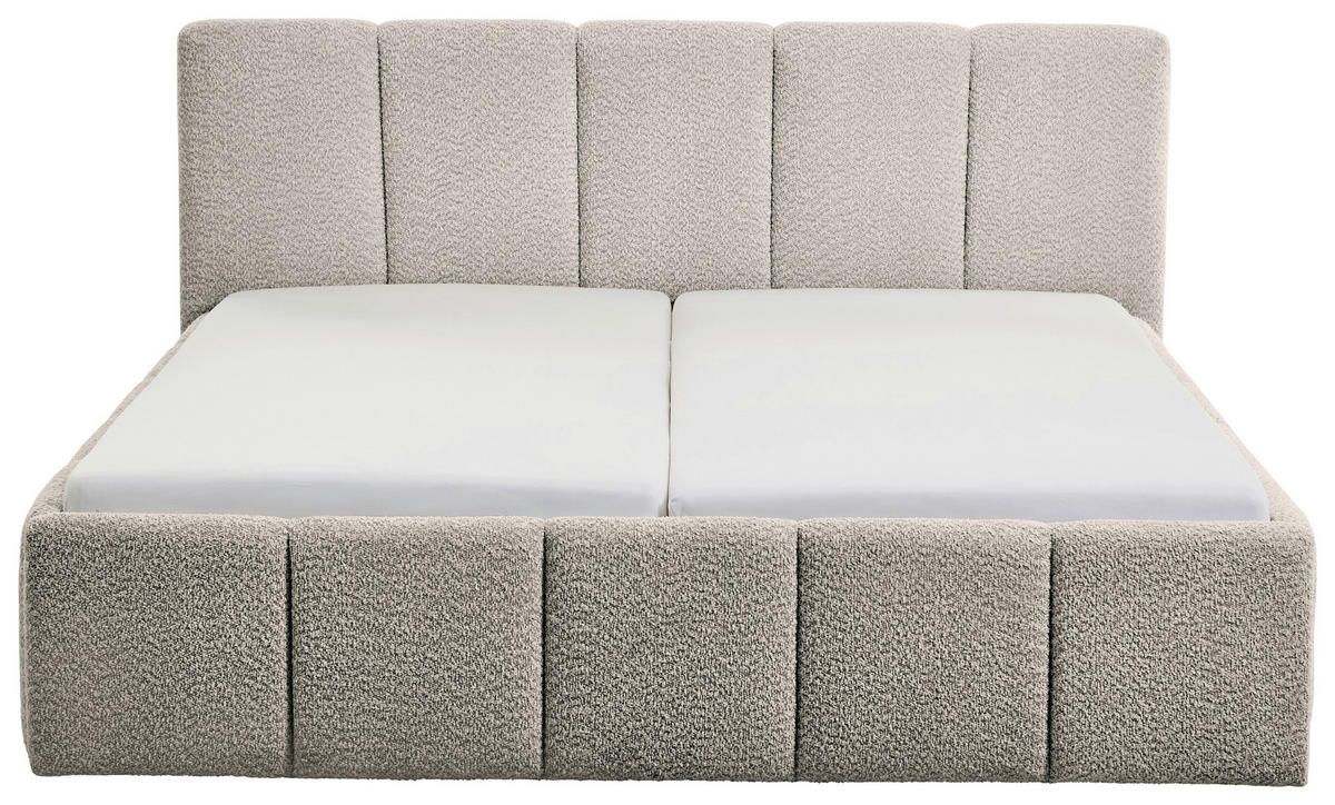 POLSTERBETT 180/200 cm  in Grau  - Schwarz/Grau, Design, Holz/Textil (180/200cm) - Xora