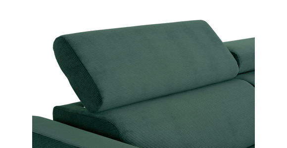 ECKSOFA Waldgrün Feincord - Waldgrün/Schwarz, Design, Textil/Metall (205/280cm) - Xora