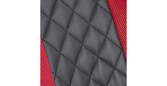 GAMINGSTUHL Rot, Schwarz Metall, Kunststoff, Textil   - Rot/Schwarz, Design, Kunststoff/Textil (67/113-123/71cm) - Xora