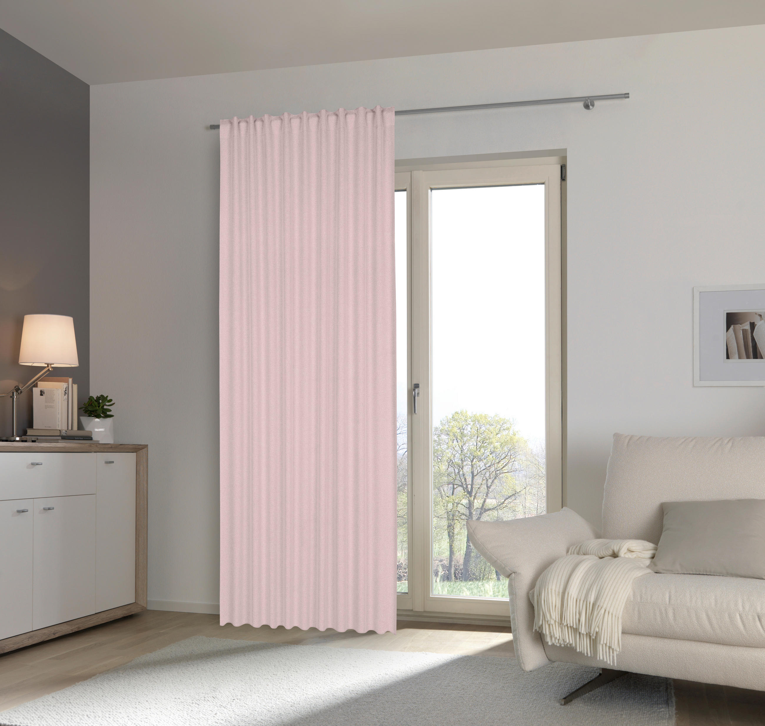 HOTOVÝ ZÁVES, black-out (neprepúšťa svetlo), 135/300 cm - ružová, Konventionell, textil (135/300cm) - Esposa