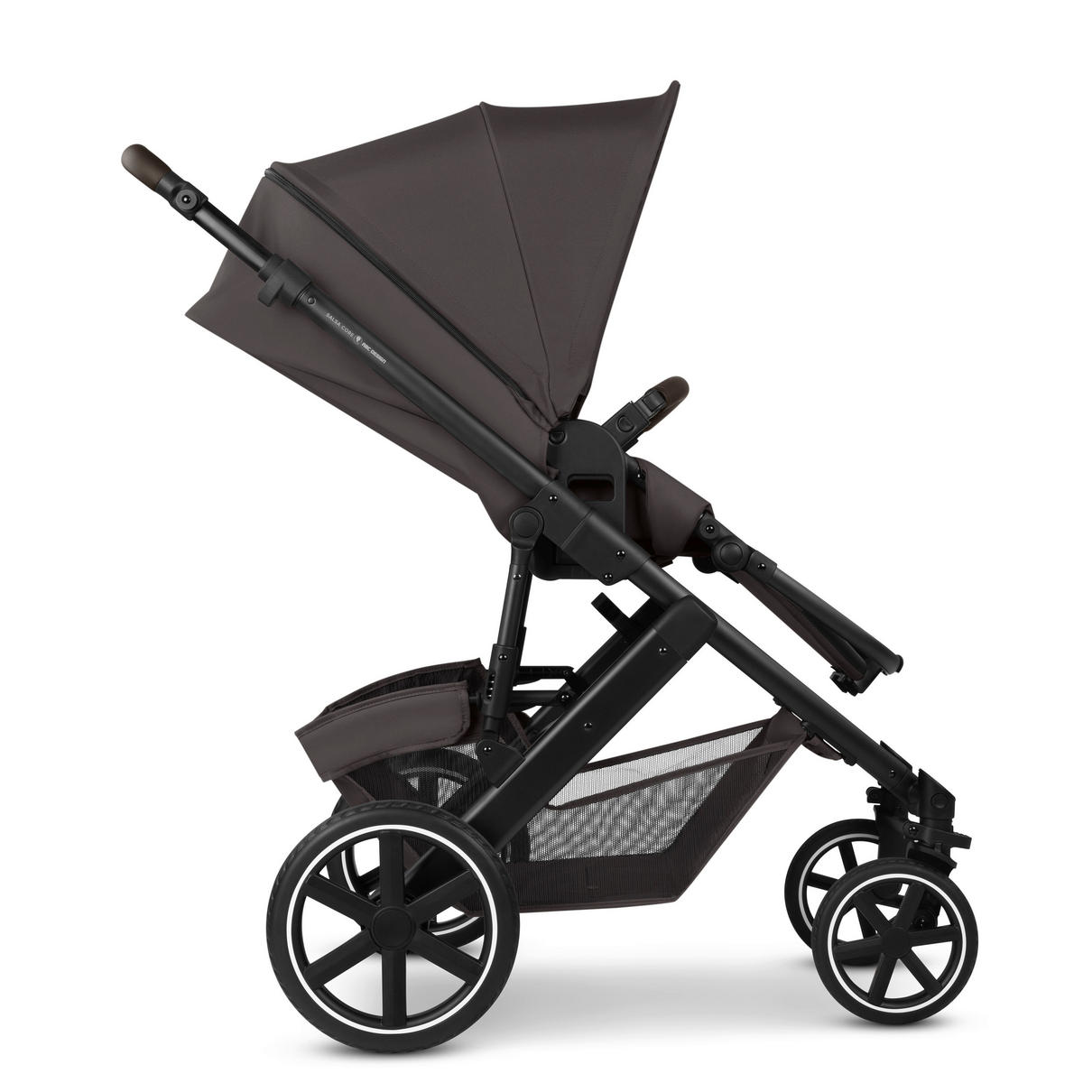 KINDERWAGENSET Salsa Core All in One  - Schwarz/Braun, Basics, Textil/Metall (63/123/97cm) - ABC Design