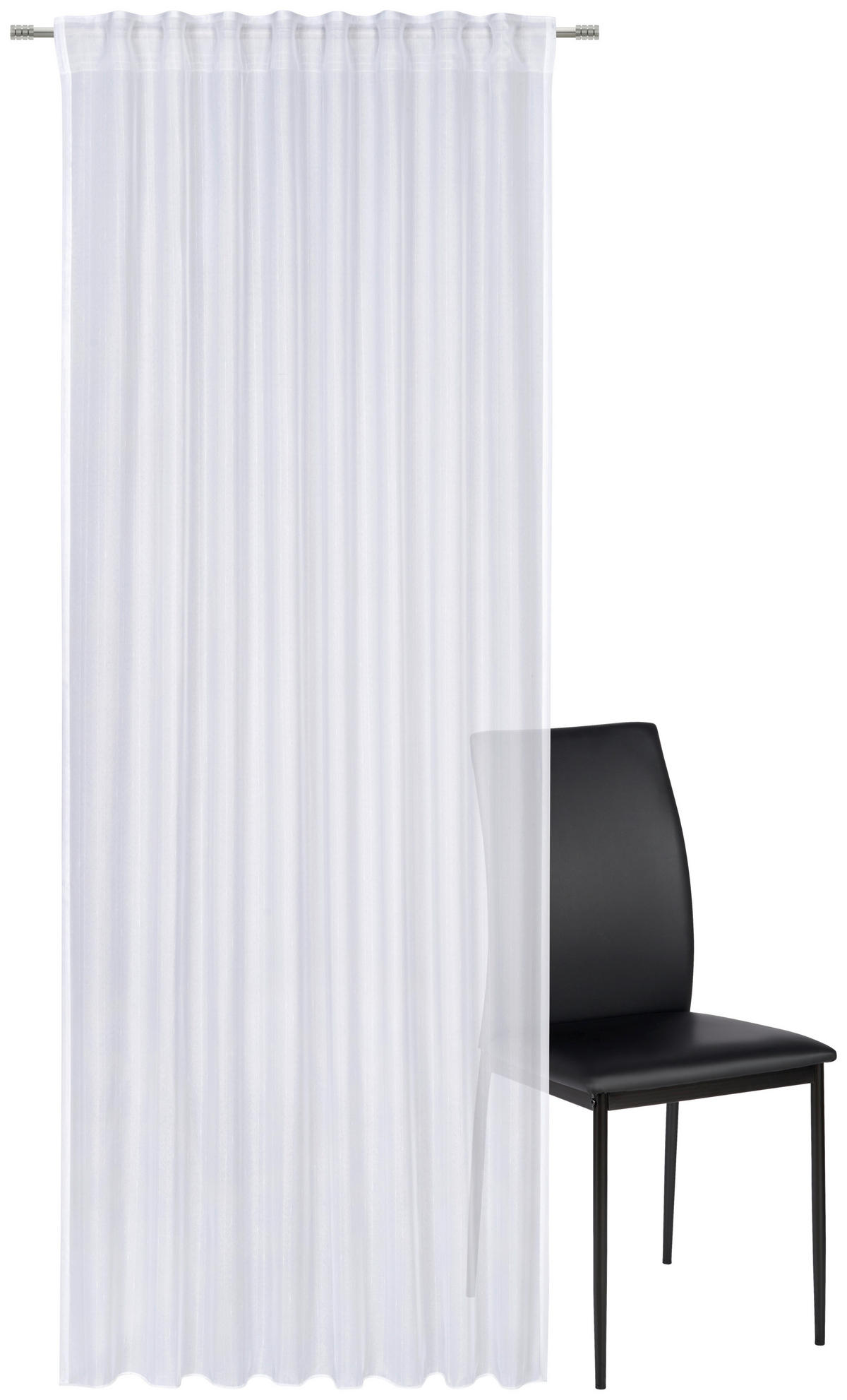 KÉSZFÜGGÖNY áttetsző  - fehér, Basics, textil (135/245cm) - Esposa
