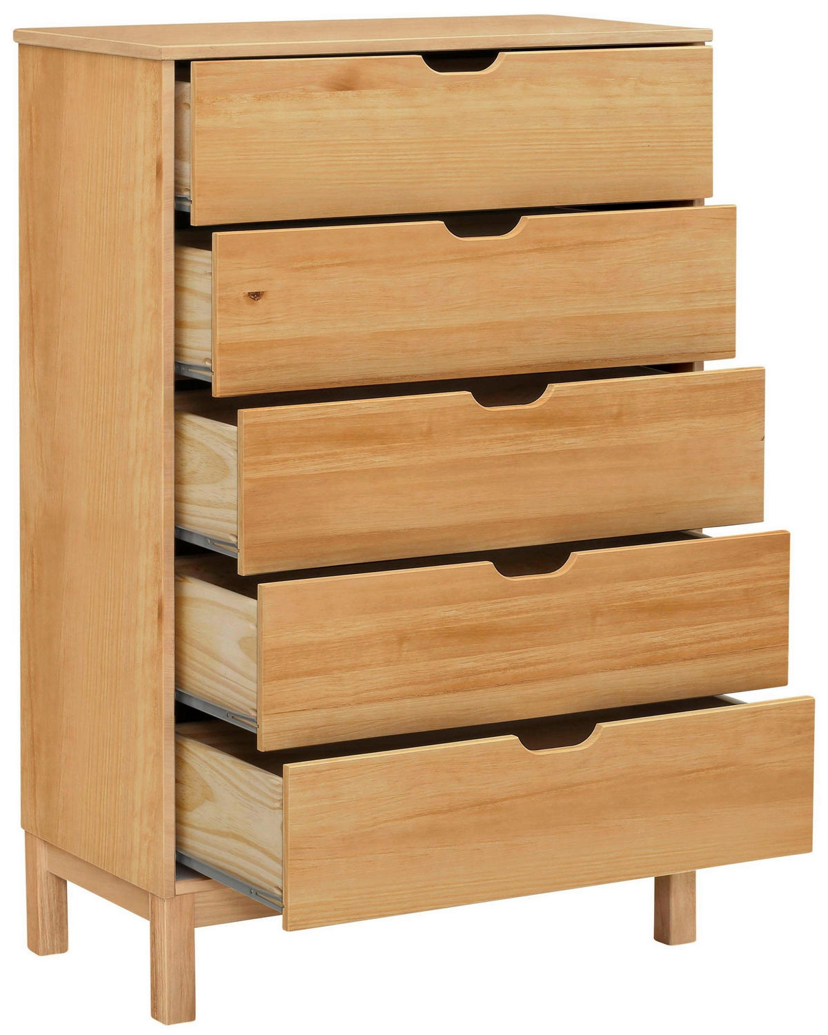 KOMMODE POZNAN, 76/113/39 cm, 5 Schublade(n)  - Naturfarben, Design, Holz (76/113/39cm) - Livetastic