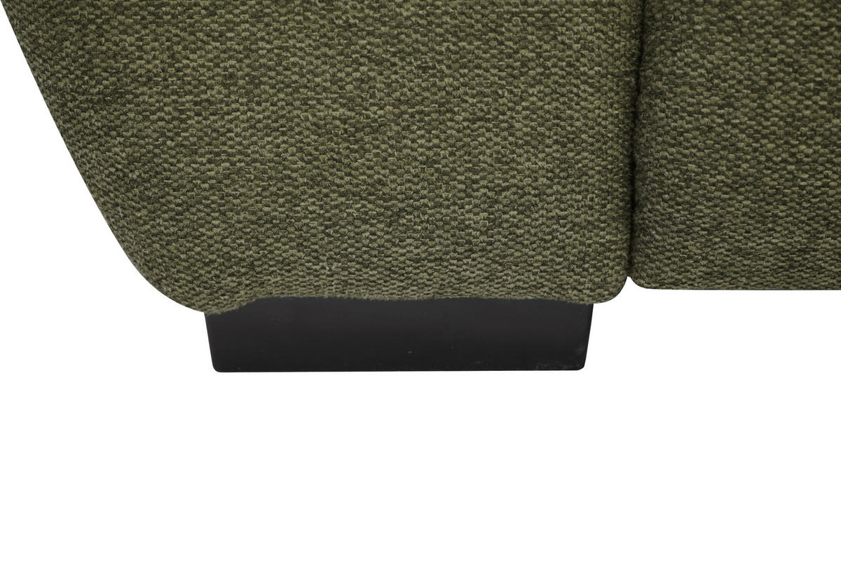 ECKSOFA in Webstoff Grün  - Schwarz/Grün, Design, Kunststoff/Textil (278/187cm) - Livetastic