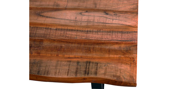 COUCHTISCH Akazie Hartholz 118/70/45 cm Schwarz, Akaziefarben  - Schwarz/Akaziefarben, Natur, Holz/Metall (118/70/45cm) - Landscape