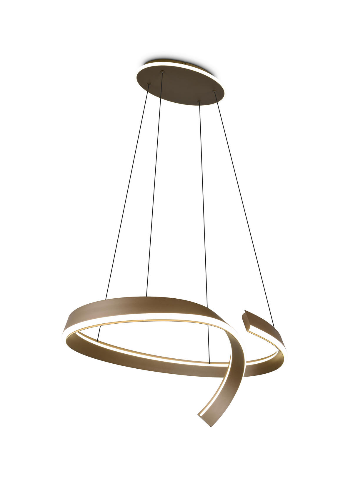 LED-HÄNGELEUCHTE CIRONDA 81/200/55 cm  - Platinfarben, Design, Metall (81/200/55cm) - Cinque