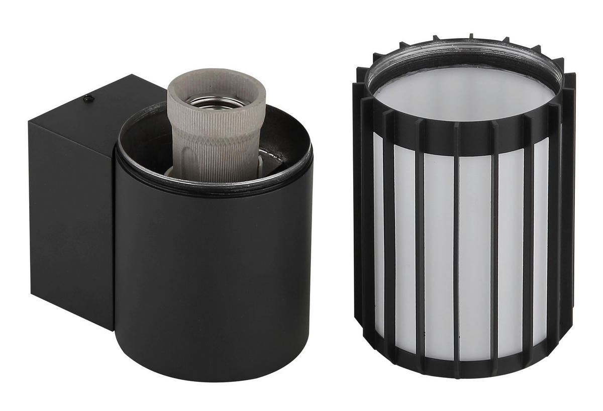 AUSSENLEUCHTE Mervin 9/12,5/20 cm  - Anthrazit/Opal, Design, Kunststoff/Metall (9/12,5/20cm) - Globo